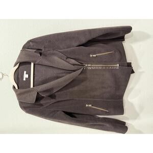 Vintage Coldwater Creek Chocolate Brown Fleece Jacket, Women's Large